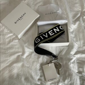 Givenchy Black and White Lanyard Keychain